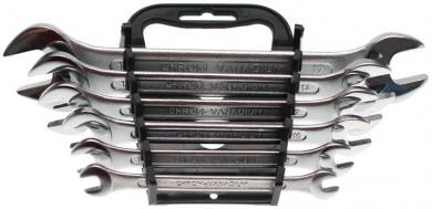 Doppel-Maulschlüssel-Satz, DIN 3110, 6x7-17x19 mm, 6-tlg. 