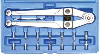 Stirnlochschlüssel-Satz, verstellbar 