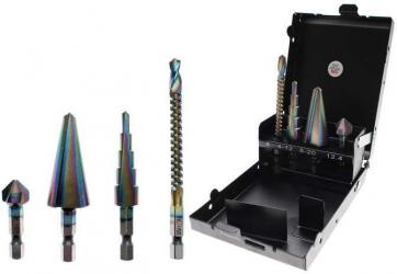 HSS-G Multi-Bohrer-Satz, COBALT-Beschichtung,  4-tlg. 
