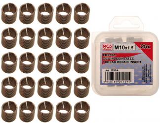 25 Ersatz-Gewindeeinsätze, M10x1,5 