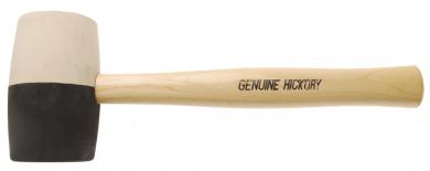 Gummihammer, schwarz/weißer Kopf 