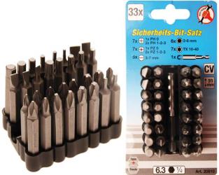 Bit-Satz für Sicherungsschrauben 50 mm, 33-tlg.  