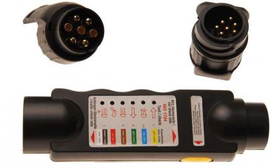 Anhänger- / Zugfahrzeug-Elektrik-Tester, 7- / 13-polig 