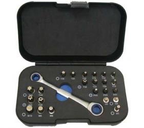 Bit-Satz mit Doppel-Ratschen-Ringschlüssel, 24-tIg. 