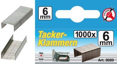 Klammern à 1000 Stück, 6 mm 