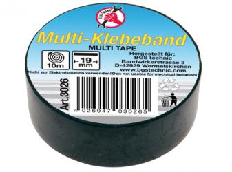 Multi-Klebeband, schwarz, Breite 19 mm, Länge 10 m 