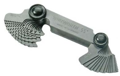 Gewindeschablonen, 28 Blatt, 4-62 Whitworth 