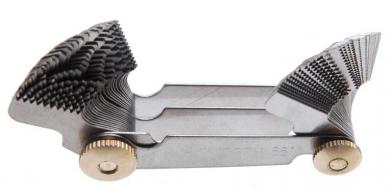 Gewindeschablonen, 52 Blatt, 0,25-6,0 mm + 4-62 Whitworth 