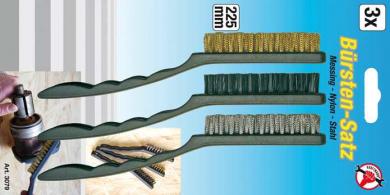 Bürsten-Satz, 3-tlg., 225 mm 