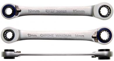 Ratschenschlüssel, 4 in 1, 12x13 und 14x15 mm 