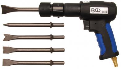 Druckluft-Meißel-Satz, für 10 mm Rundmeißel, 7-tlg. 