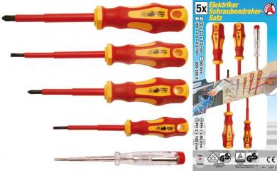 VDE-Elektriker-Schraubendreher-Satz, 5-tlg.  