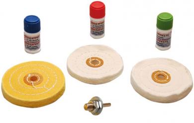 Polier-Sortiment für weiches Metall, 7-tlg. 