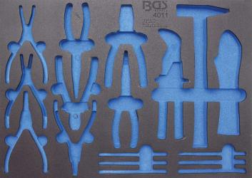 3/3 Werkstattwageneinlage (408x567x32 mm), leer, für Zangen, Hammer, Splinttreiber 