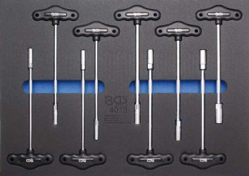 3/3 Werkstattwageneinlage: T-Griff-Steckschlüssel-Satz, 9-tlg. 