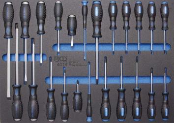 3/3 Werkstattwageneinlage: Schraubendreher-Satz, 23-tlg. 