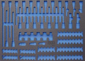 3/3 Werkstattwageneinlage (408x567x32 mm), leer, für Bits / Bit-Einsätze  