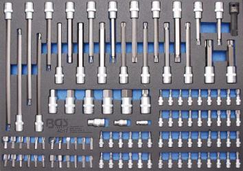 3/3 Werkstattwageneinlage: Bits und Bit-Einsätze , 104-tlg. 