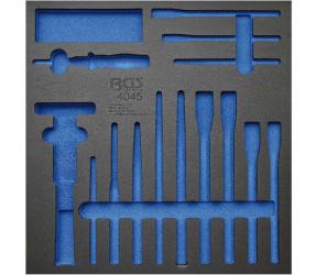 2/3 Werkstattwageneinlage (408x378x32 mm), leer, für Splintentreiber, Meißel und Körner, 15-tlg. 