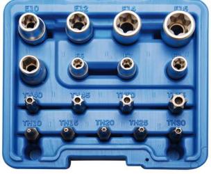 T & E-Profil Bit -und Steckschlüssel-Satz, 17-tlg. 