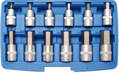 Bit-Einsatz-Set, Innen-6-Kant, 12,5 (1/2), 12-tlg. 