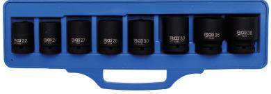 Kraft-Steckschlüssel-Einsätze, 20 (3/4), 22-38 mm, 8-tlg. 