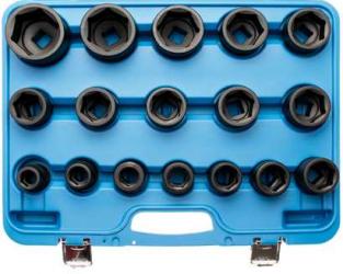 Kraft-Steckschlüssel-Einsätze, 19-55 mm, 20 (3/4) 17-tlg. 