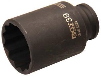 Kraft-Steckschlüssel-Einsatz, 12-Kant, 12,5 (1/2), 39 mm 