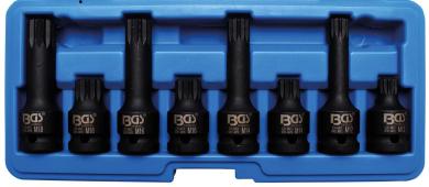Kraft-Bit-Einsätze  12,5 (1/2), Innenvielzahn, 8-tlg.  
