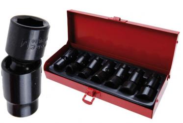 Kraft-Kugelgelenkeinsätze, 10 (3/8), 10-19 mm, 7-tlg. 