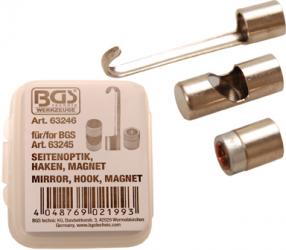 Spiegeloptik, Haken, Magnet, passend für BGS 63245  