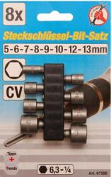 Steckschlüssel-Bit-Satz, 5 - 13 mm, 8-tlg. 
