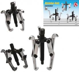 Abzieher-Satz, verchromt, 3-tlg. 