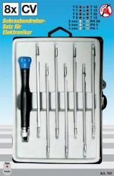 Schraubendreher-Satz für Elektroniker, 8-tlg. 
