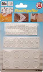 Elastikpuffer-Satz, selbstklebend, transparent, 46-tlg. 