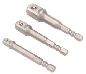 Adapter-Satz für Bohrmaschinen, 6,3 (1/4) - 10 (3/8) - 12,5 (1/2) 