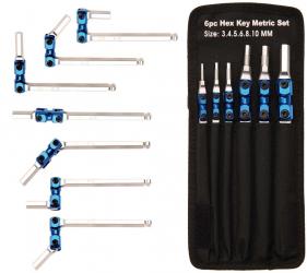 Abwinkelbarer 6-Kant-Schlüssel-Satz, 3-10 mm, 6-tlg. 
