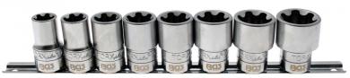 Steckschlüssel-Einsätze, T-Profil Plus, 18EP - 32EP, 12,5 (1/2), 8-tlg.  