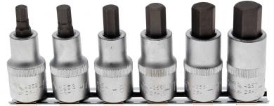 Bit-Einsatz-Satz, Innen-6-Kant, 6-14 mm, 12,5 (1/2") 6-tlg. 
