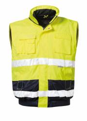 *SIEGFRIED* WARNSCHUTZPILOTJACKE, GELB/MARINE 