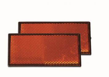 Refl.-Set eckig-orange klebb. 