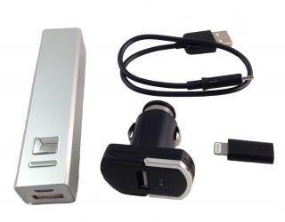 USB Not- und Ladeakku Silber 