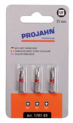 1/4&#34; markierter Bit L25 mm Phillips Nr 2 3er Pack 