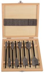 Flachholzbohrer-Set 8 teilig Durchmesser 12-16-18-20-22-25-28-32 mm 