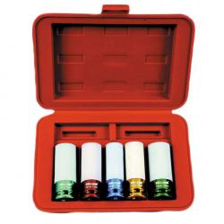 1/2&#34; Tiefe Schlag Stecknuss Satz f. Alufelgen 5tlg 