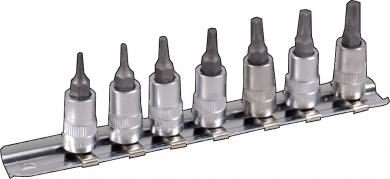 1/4&#34; Stecknuss Satz auf Schiene 7tlg Bitnuesse TX 