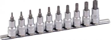 1/2&#34; Stecknuss Satz auf Schiene 9tlg TXBitn.m.Loch 