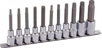 1/2&#34; Bit Stecknuss Satz auf Schiene 11tlg 6kant+VZ 