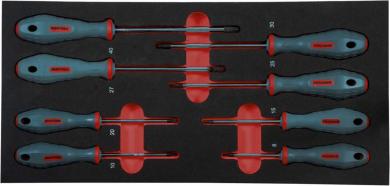 Schraubendreher Einlage &#34;TORX mit  Bohrung&#34; 8tlg 
