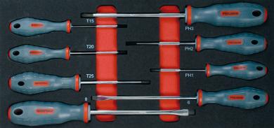 Schraubendreher Einlage &#34;gemischt&#34; 8tlg 